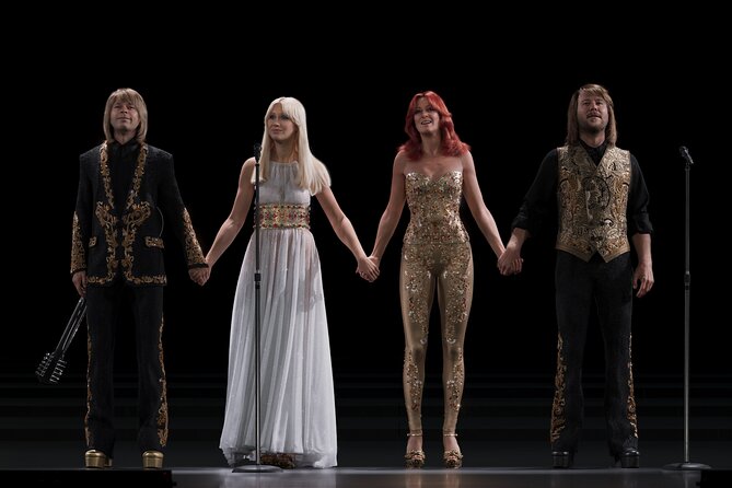 ABBA Voyage Tickets in London - ABBA Arena setup and the live band plus avatars effect