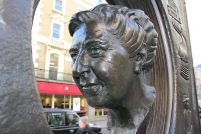 Agatha Christie London Walking Tour - Covent Garden and the Mousetrap area memorial