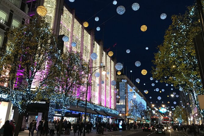 Christmas Lights Open-Top Bus Tour - Regent Street and the West End: lights, names, and neon energy