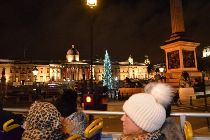 Christmas Lights Open-Top Bus Tour - Waterloo Bridge and the skyline effect