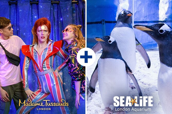 Combo Ticket: Madame Tussauds & SEA LIFE London Aquarium - Polar Adventure, Coral Kingdom, and penguins up close