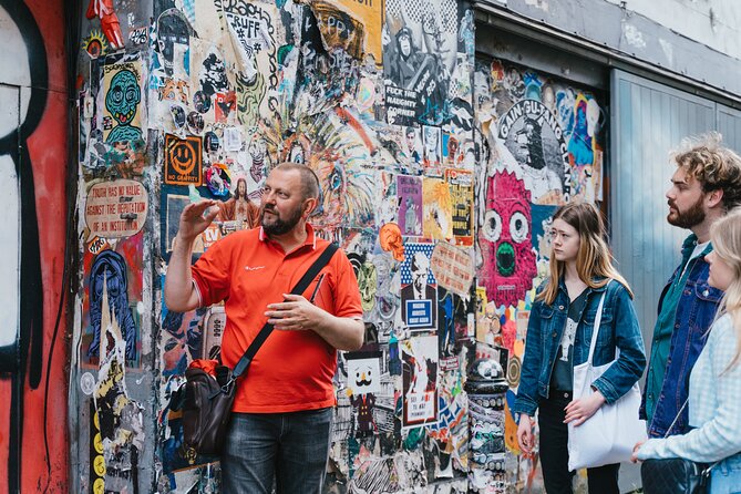 East End London Instagrammable Street Art and Graffiti Tour - Ebor Street switches gears: Neon portraits to Ben Eine big letters