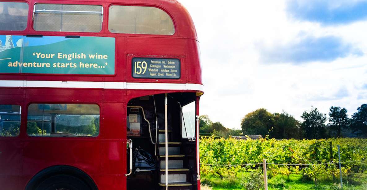 From London: Vintage Bus Wine Tour with Return Train Tickets - Vineyard stop one: tour, tastings, and lunch among the vines