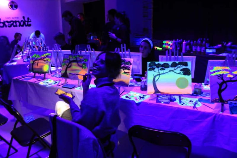 London: Bottomless Sip & Paint in the Dark - The social value: why this works for couples, friends, and hen weekends