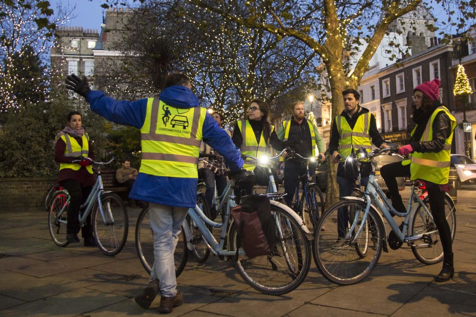 London Christmas Lights Bike Tour - Big Ben, Parliament, and the London Eye at night