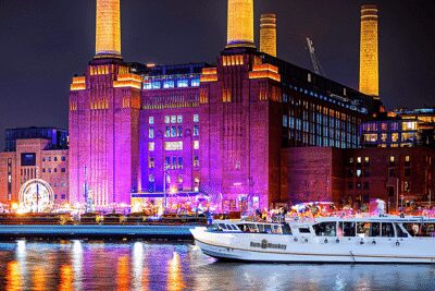 London: Dark Comedy on Iconic Battersea Barge - Find the boat fast: Battersea Power Station to Nine Elms Lane