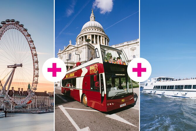 London Eye Ticket, Big Bus Hop-on Hop-Off Tour & River Cruise - West End to Westminster: Where the Bus Stops Hit the Classics