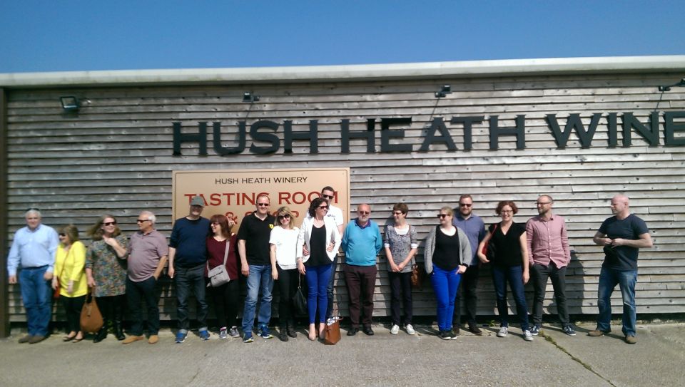London: Full-Day English Wine Tour with Lunch - First vineyard tasting: stretching, sparkling reset, and shop time
