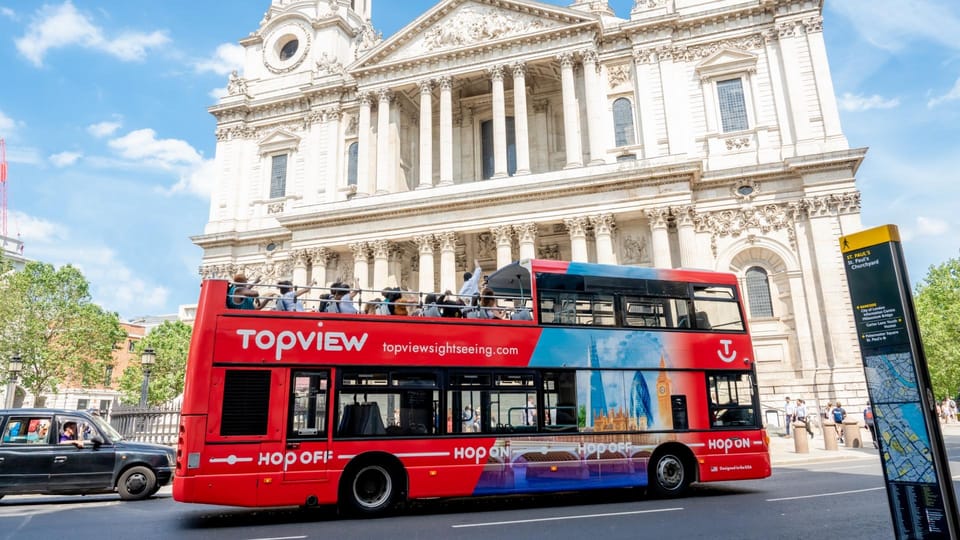 London: Hop-On Hop-Off Pass with Thames River Cruise 24 Hrs - Thames River Cruise with City Cruises: ~40 minutes of major landmarks from the water