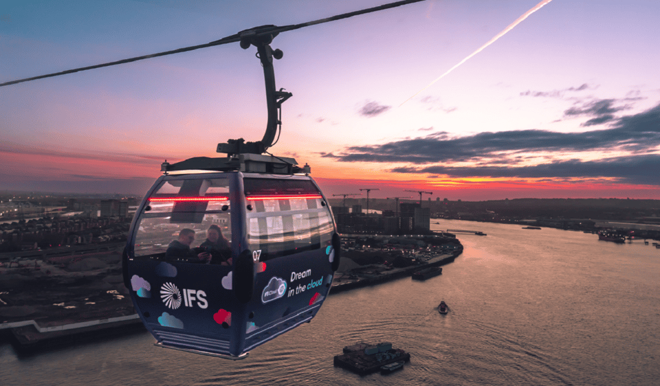 London: IFS Cloud Cable Car Champagne Experience - The Champagne element (and the terminal-specific note)