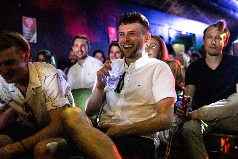 London: Live Comedy Show at Big Belly Bar and Comedy Club - How the 2-hour show runs with a four- to six-comedian lineup