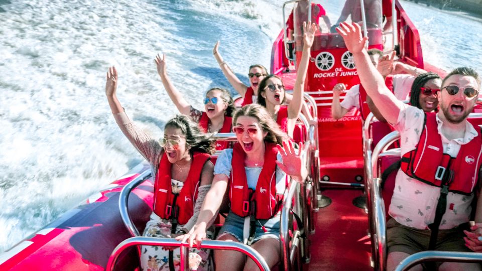 London: River Thames Sunset Speedboat Experience with Drink - The real thrill: 35mph runs, rocking waves, and sound on board