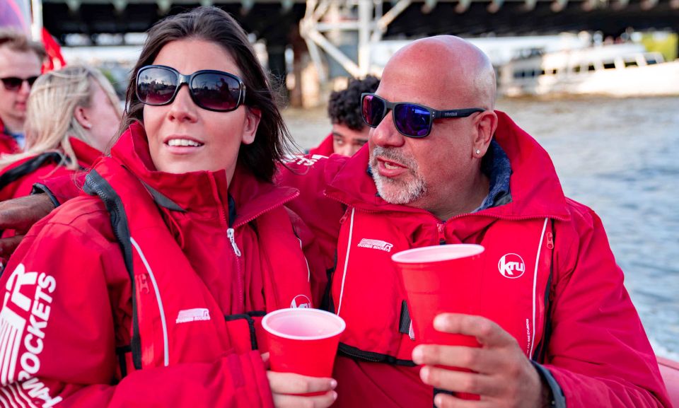 London: River Thames Sunset Speedboat Experience with Drink - The live guide: skyline commentary plus comedy that keeps it moving