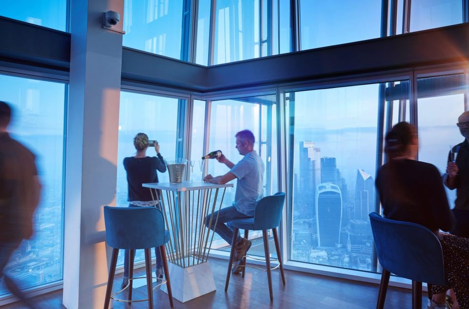 London: The Shard Entry Ticket with Champagne - Champagne bar vibes: enjoy the drink without losing the view