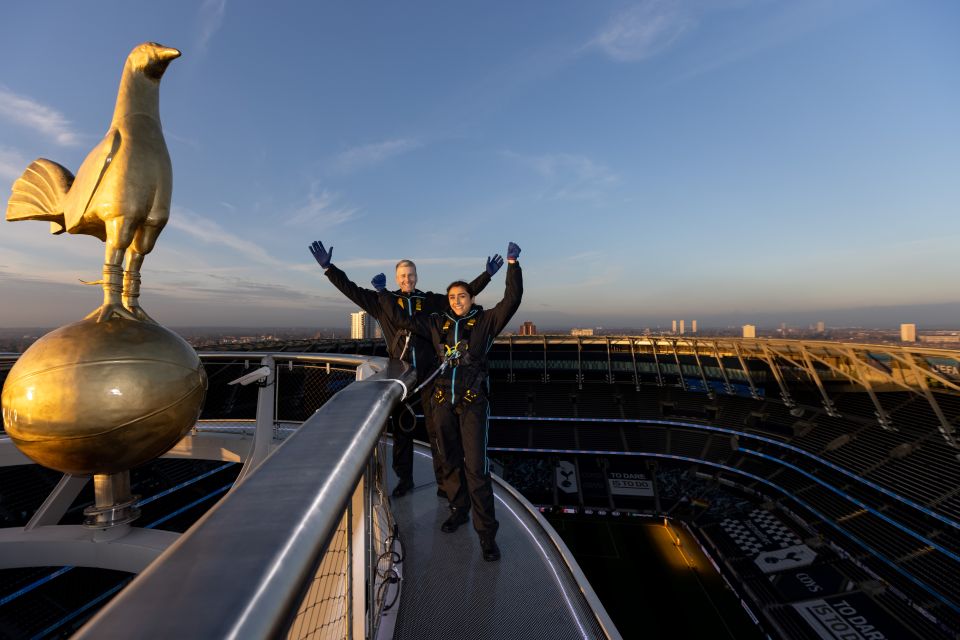 London: Tottenham Hotspur Stadium Skywalk Experience - From Dare Skywalk Basecamp to the golden cockerel: how the climb works