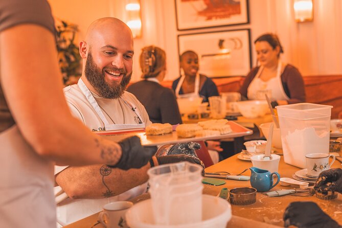 London Traditional English Scone Making and Tea Workshop - The 60-minute scone flow: intro, apron time, dough, bake