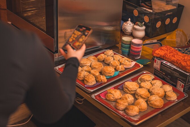London Traditional English Scone Making and Tea Workshop - Tea while you bake, then the jam-and-cream payoff