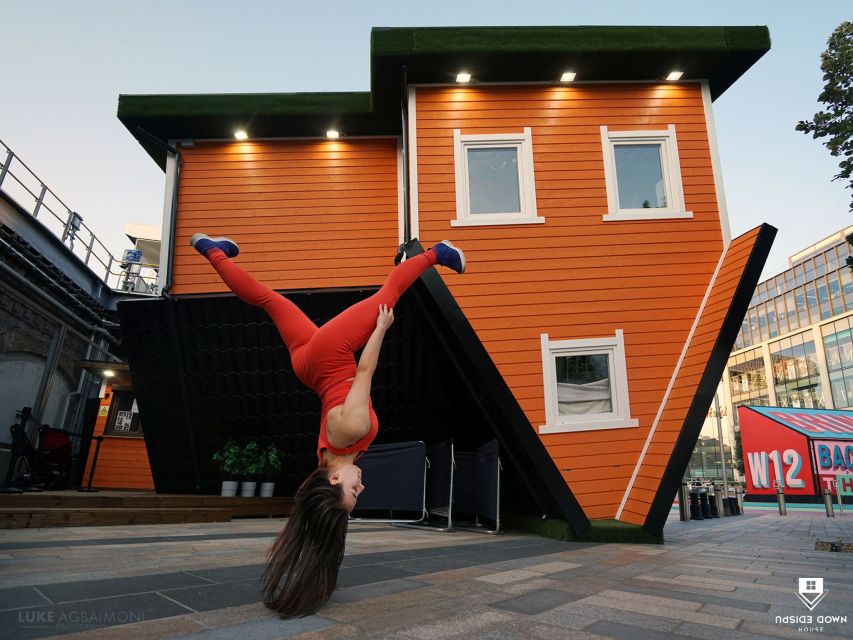 London: Upside Down House Westfield White City Entry Ticket - What check-in day looks like once you spot the orange exterior