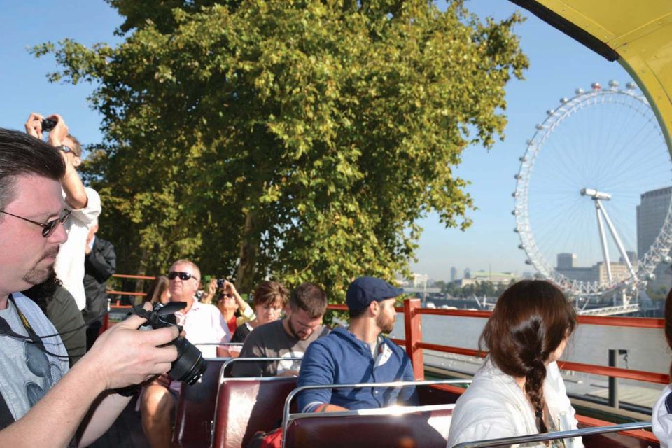 London Vintage Bus Tour and Cream Tea at Harrods - Thames cruise from Westminster Pier: Globe to Cleopatra’s Needle