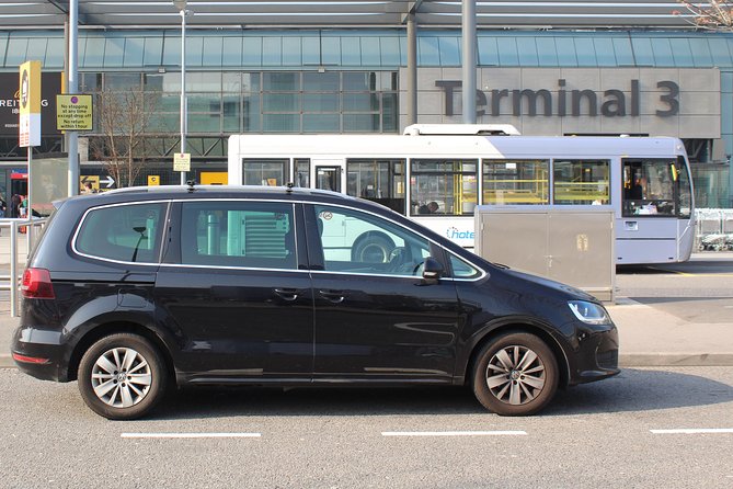 Private Transfer: Heathrow Airport to London Kings Cross or St Pancras Stations - In the car: private vehicle + live-traffic routing