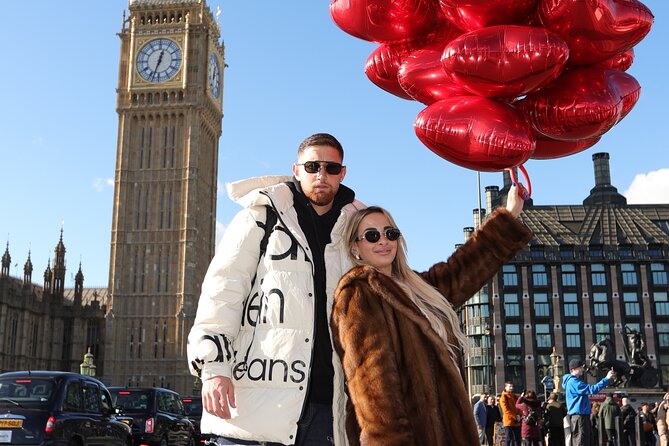 Professional Digital Photo with Red Heart Balloons Central London - The Photo Process: Multiple Shots, Real Selection, No Guesswork
