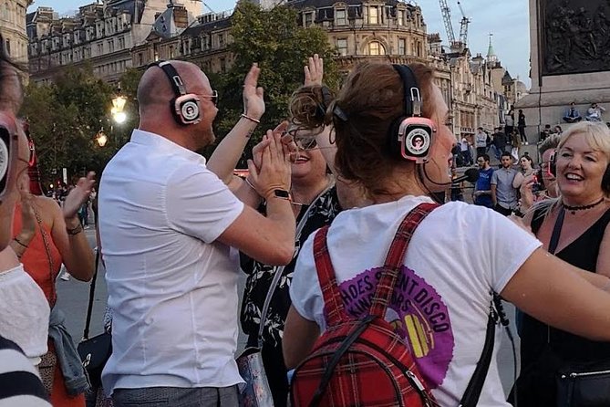 Silent Disco Walking Tours West End Boogie Shoes - Live commentary + music: how the guides keep it moving