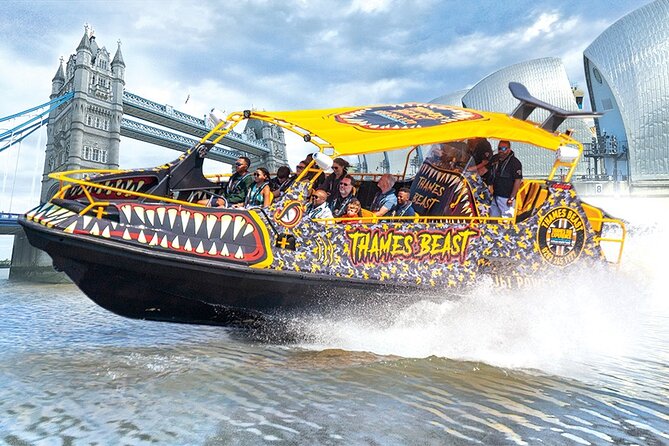 Speedboat 'THE THAMES BEAST' from Tower Millennium Pier - 40 mins - Tower Millennium Pier to the Thames Barrier: the 40-minute game plan