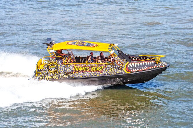 Speedboat 'THE THAMES BEAST' from Tower Millennium Pier - 40 mins - Live English commentary: what to listen for on a fast boat