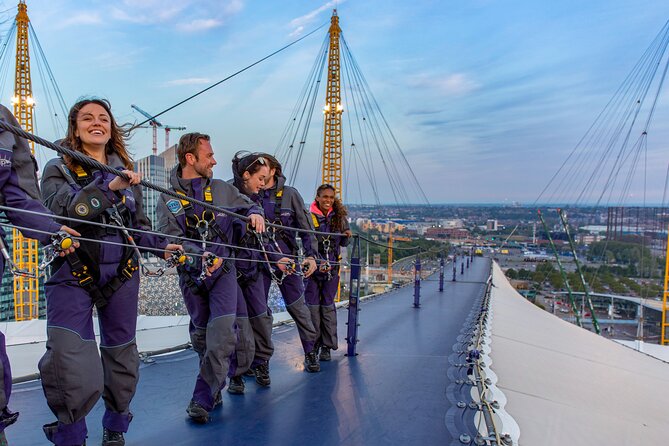 Up at The O2:Twilight Climb with Guided Tour with Panoramic Views - Harness on: what happens before you start climbing